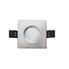 Interlight LED spot set IP65 dimbaar vierkant 90mm met driver 36° richtbaar geborsteld chroom 4246936