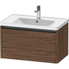 Duravit Ketho 2 wastafelonderbouwkast met 1 lade 78.4x45.5x44cm met greep antraciet donker noten mat SW772874