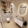 MONDIAZ TURE-DLUX 80cm toiletmeubel Rosee. EDEN wastafel Glace positie rechts. Met 1 kraangat. SW1103477