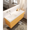 MONDIAZ VICA Badkamermeubelset - 120cm - 2 lades - wasbak Cloud links - 0 kraangaten - solid surface ocher SW411025