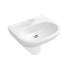 Villeroy en Boch O.novo wastafel 55x45cm zonder overloop 1 kraangat wit 0124136