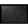 Geberit Sigma01 bedieningsplaat - 2-toets spoeling - ronde knoppen - gitzwart RAL 9005 0700524