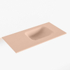 Mondiaz LEX Fontein - 60x30x0.9cm - wasbak Rechts - zonder kraangaten - voor toiletmeubel - Solid surface - Rosee SW1025952