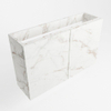 Mondiaz FOWY fonteinonderkast - 70x22x50cm - 2 deuren - push to open - softclose - Carrara SW1016814