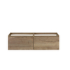 HR badmeubelen Matrix Wastafelonderkast - 140x44.8x40cm - 2 lades - greeploos met greeplijst - natuur eiken SW233771