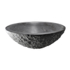 Saniclass Hamerslag opbouwwaskom 42x42x15cm zonder overloop rond natuursteen Basalt SW17530