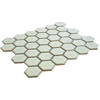 The Mosaic Factory Barcelona mozaïektegel - 28.2x32.1cm - wandtegel - Zeshoek/Hexagon - Porselein Light Green Edge Glans SW104825
