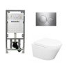 Wiesbaden Vesta toiletset Rimless 52cm inclusief UP320 toiletreservoir en softclose toiletzitting met bedieningsplaat sigma20 glans chroom SW98221