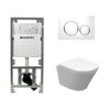 Wiesbaden Vesta Inbouwset - compact - 47cm - diepspoel wandcloset - softclose - quickrelease - rimless - afdekplaat sigma20 - wit SW98666