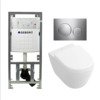 Villeroy Boch Subway 2.0 compact DirectFlush Toiletset - Geberit reservoir - bedieningsplaat Sigma20 glans mat glans - softclose - quickrelease - wit SW98680