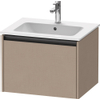 Duravit Ketho 2 wastafelonderbouwkast met 1 lade 61x48x44cm met greep antraciet Linnen mat SW773055