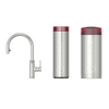 Quooker flex kokendwaterkraan - draaibare & uittrekbare uitloop - Combi incl. Cube reservoir - Warm / kokend / bruisend / gefilterd water - RVS SW299731