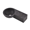 Wiesbaden B waskom rond 40x23x10cm met kraangat rechts hardsteen zwart TWEEDEKANS OUT7165