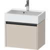 Duravit Ketho 2 wastafelonderbouwkast met 1 lade 58.4x39x44cm met greep antraciet taupe mat SW772808