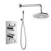 Crosswater MPRO Regendoucheset inbouw - 20cm hoofddouche - wandarm - staafhanddouche - chroom SW108635
