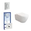 Villeroy & Boch Subway 2.0 ViFresh toiletset met slimseat softclose en quick release en bedieningsplaat verticaal mat chroom SW160019