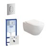 Villeroy & Boch Subway 2.0 ViFresh toiletset met slimseat softclose en quick release en bedieningsplaat verticaal chroom SW160018