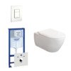 Villeroy & Boch Subway 2.0 ViFresh toiletset met slimseat softclose en quick release en bedieningsplaat horizontaal verticaal wit SW160016