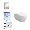 Villeroy & Boch Subway 2.0 ViFresh toiletset met slimseat softclose en quick release en bedieningsplaat horizontaal verticaal mat chroom SW160015