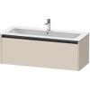 Duravit Ketho 2 wastafelonderbouwkast met 1 lade voor enkele wastafel 121x48x44cm met greep antraciet taupe supermat SW773118