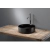 Royal Plaza Latona opzetwastafel 35,5x35,5x11,5cm zonder overloop mat zwart SW156747