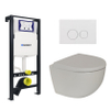 Plieger Zano Toiletset - UP320 inbouwreservoir - wandcloset - compact - zitting - softclose - witte bedieningsplaat - ronde knoppen - wit SW1222524
