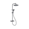 FugaFlow Efficiente Sobrado regendouche met thermostaat hoofddouche 30cm handdouche 3 standen zwart 110cm SW1123804