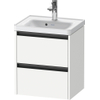 Duravit Ketho 2 wastafelonderbouwkast met 2 laden 48.4x37.5x54.9cm met grepen antraciet wit mat SW772013