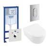 Villeroy & Boch Avento Closet inclusief inbouwreservoir en bedieningsplaat verticaal chroom SW213540