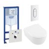 Villeroy & Boch Avento Closet inclusief inbouwreservoir en bedieningsplaat verticaal wit SW214129