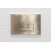 QeramiQ Push metal Bedieningsplaat geborsteld goud met rechthoek dualflush frontbediening voor Geberit UP320 inbouwreservoir SW706201