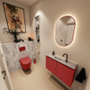MONDIAZ TURE-DLUX 80cm toiletmeubel Fire. EDEN wastafel Glace positie midden. Met 1 kraangat. SW1103273