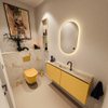 MONDIAZ TURE-DLUX 120cm toiletmeubel Ocher. EDEN wastafel Frappe positie midden. Met 1 kraangat. SW1102894