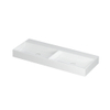 INK United wastafel - 120x45x11cm - 2 wasbakken - 0 kraangaten - porselein wit glans SW207358