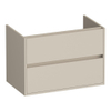 BRAUER Adore wastafelonderkast - 80x46x55cm - 2 softclose lades - greeploos - 1 sifon uitsparing - mat beige SW1198371