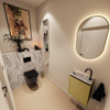 MONDIAZ TURE-DLUX 40cm toiletmeubel Oro. EDEN wastafel Glace positie links. Met 1 kraangat. SW1103404