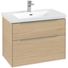 Villeroy & Boch Subway 3.0 wastafelonderkast 77.2x57.9cm 2 lades Nordic oak SW641582