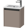 Duravit Ketho 2 fonteinkast met 1 deur 41x29.2x44cm links, met greep antraciet basalt mat SW772782