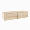 MONDIAZ ALAN MODULE Wastafelonderkast - 120x45x30cm - 2 lades - push to open - Melamine - Washed oak mat SW645299