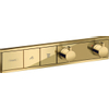 Hansgrohe RainSelect afbouwdeel v. inbouw douchekraan thermostatisch v. 2 functies 45.6x90cm polished gold SW385580
