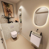 MONDIAZ TURE-DLUX 40cm toiletmeubel Rosee. EDEN wastafel Ostra positie midden. Zonder kraangat. SW1104997