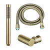 FugaFlow Eccelente Sobrado Badkamer handdoucheset incl staafhanddouche - houder - anti-twist slang geborsteld Messing PVD SW1124045