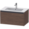 Duravit Ketho 2 wastafelonderbouwkast met 1 lade 81x48x44cm met greep antraciet donker noten mat SW772723