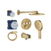 Grohe Grohtherm regendoucheset inbouw - hoofddouche rond - handdouche rond - cool sunrise geborsteld SW1235146