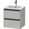 Duravit Ketho.2 wastafelonderkast 51x42x54.9cm geschikt voor 1 waskom Spaanplaat Betongrijs Mat SW772653