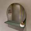 Mondiaz SPOT Badkamerspiegel - rond 40cm - spiegelplanchet - kleur Army SW1235483