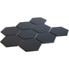 The Mosaic Factory Barcelona mozaïektegel - 25.6x29.6cm - wand en vloertegel - Zeshoek/Hexagon - Porselein Black Mat SW157763