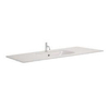 Crosswater Glide II Wastafel inbouw - 100x45cm - 1 kraangat - glas - Ice White SW487216