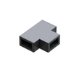 FugaFlow Eccelente Vetro T-verbindingstuk voor combinatie van stabilisatiestangen tussen vaste wand met zijwand Gunmetal SW1123695