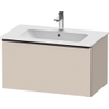 Duravit D-Neo wastafelonderkast 81x44x46.2cm 1 lade Taupe Mat SW640807